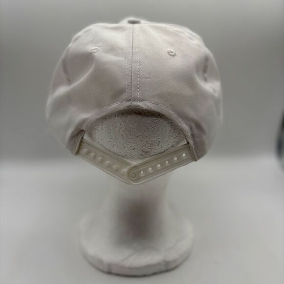 Vintage CAT Caterpillar Patch Construction Trucker Rope Hat Snapback Cap White - Picture 3 of 9